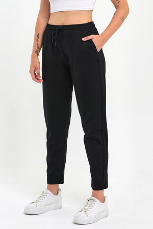 2'li Kadın Lacivert Klasik Cepli Eşofman Altı - MMETALIC