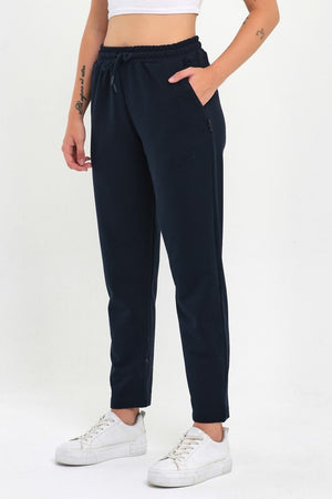 2'li Kadın Lacivert Klasik Cepli Eşofman Altı - MMETALIC