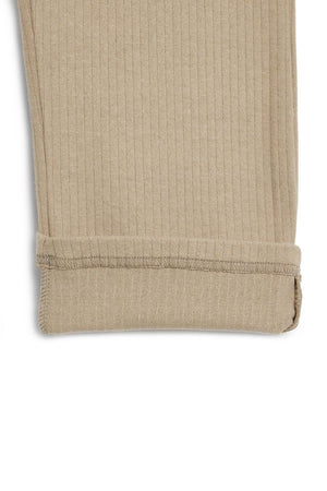 Bej Geniş Paça Beli Lastikli Kışlık Çocuk Eşofman Altı - MMETALIC