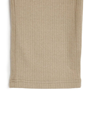 Bej Geniş Paça Beli Lastikli Kışlık Çocuk Eşofman Altı - MMETALIC