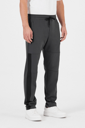 Erkek Antrasit Standart Fit Normal Kesim Düz Paça Cep Fermuarlı Rahat Jogger Eşofman Altı - MMETALIC