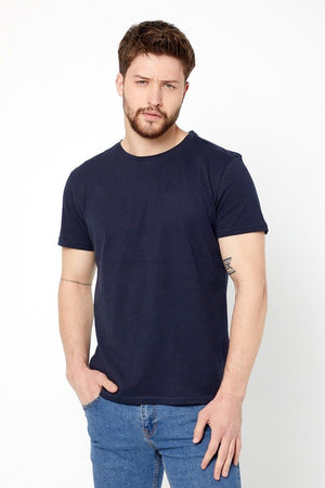 Erkek Çok Renkli T-Shirt Regular Fit Rahat Kesim Bisiklet Yaka 3'lü Basic Tişört Paketi - MMETALIC