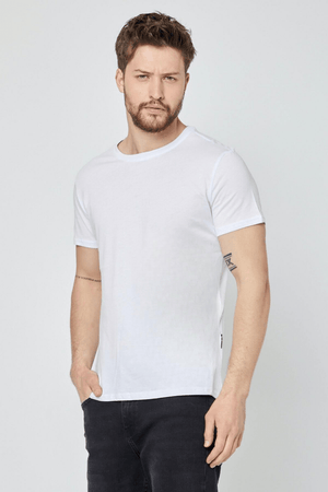 Erkek Çok Renkli T-Shirt Regular Fit Rahat Kesim Bisiklet Yaka 3'lü Basic Tişört Paketi - MMETALIC