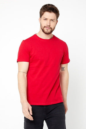 Erkek Çok Renkli T-Shirt Regular Fit Rahat Kesim Bisiklet Yaka 3'lü Basic Tişört Paketi - MMETALIC