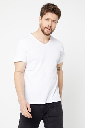 Erkek Çok Renkli T-Shirt Regular Fit Rahat Kesim V Yaka 5'li Basic Tişört Paketi - MMETALIC