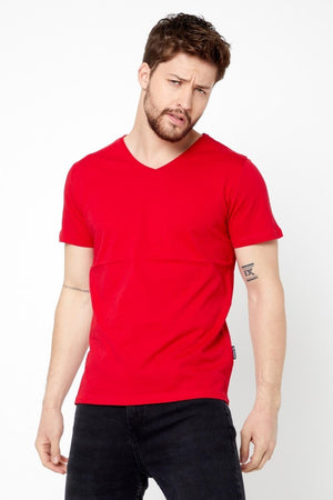 Erkek Çok Renkli T-Shirt Regular Fit Rahat Kesim V Yaka 5'li Basic Tişört Paketi - MMETALIC
