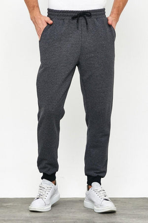 Erkek İçi Polarlı Slim Fit Paça Lastikli Jogger Eşofman Altı MTLCO52 - MMETALIC