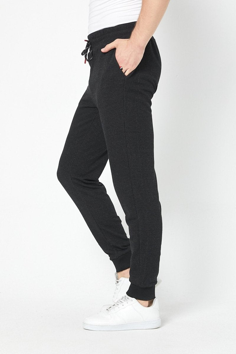 Erkek Siyah Slim Fit Mevsimlik Eşofman Altı MTLC8442 - MMETALIC