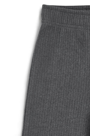 Füme Geniş Paça Beli Lastikli Kışlık Çocuk Eşofman Altı - MMETALIC