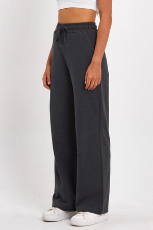 Kadın Mevsimlik Salaş Geniş Rahat Paça Yan Cepli Antrasit Eşofman Altı - MMETALIC