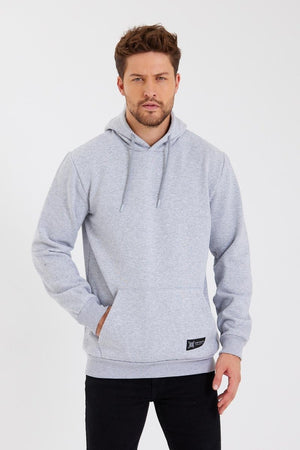 Kanguru Cepli Kapüşonlu İçi pamuklu Erkek Sweatshirt - MMETALIC