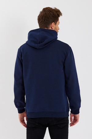 Kanguru Cepli Kapüşonlu İçi pamuklu Erkek Sweatshirt - MMETALIC
