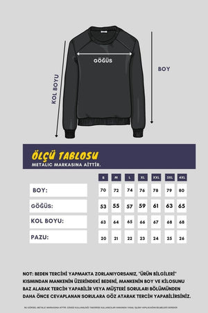 Metalic Erkek Basic Bisiklet Yaka Sweatshirt MTLC047 - MMETALIC
