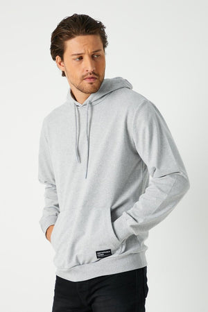 Metalic Gri Erkek Kapüşonlu Kanguru Cepli Sweatshirt - MMETALIC