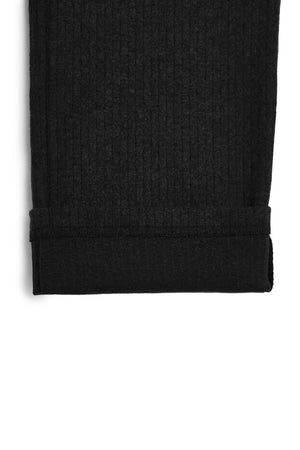 Siyah Geniş Paça Beli Lastikli Kışlık Çocuk Eşofman Altı - MMETALIC