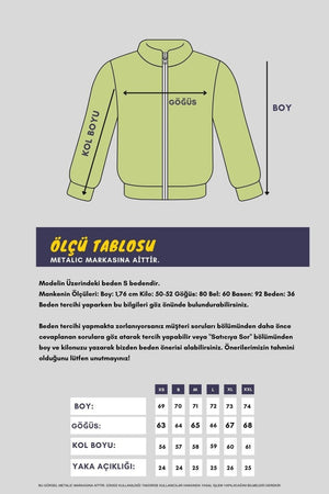 Siyah Kanguru Cepli Kapüşonlu Fermuarlı Oversize Kadın Sweatshirt MTLCB73 - MMETALIC