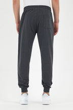 Antrasit Erkek Eşofman Altı Etiketli Arka ve Yan Cepli Regular Fit - MMETALIC