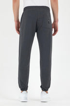 Antrasit Erkek Eşofman Altı Etiketli Arka ve Yan Cepli Regular Fit Lastik Paça - MMETALIC