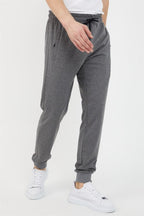 Antrasit Erkek Paça Ribanalı Cep Fermuar Detaylı Eşofman Altı MTLCE08 - MMETALIC