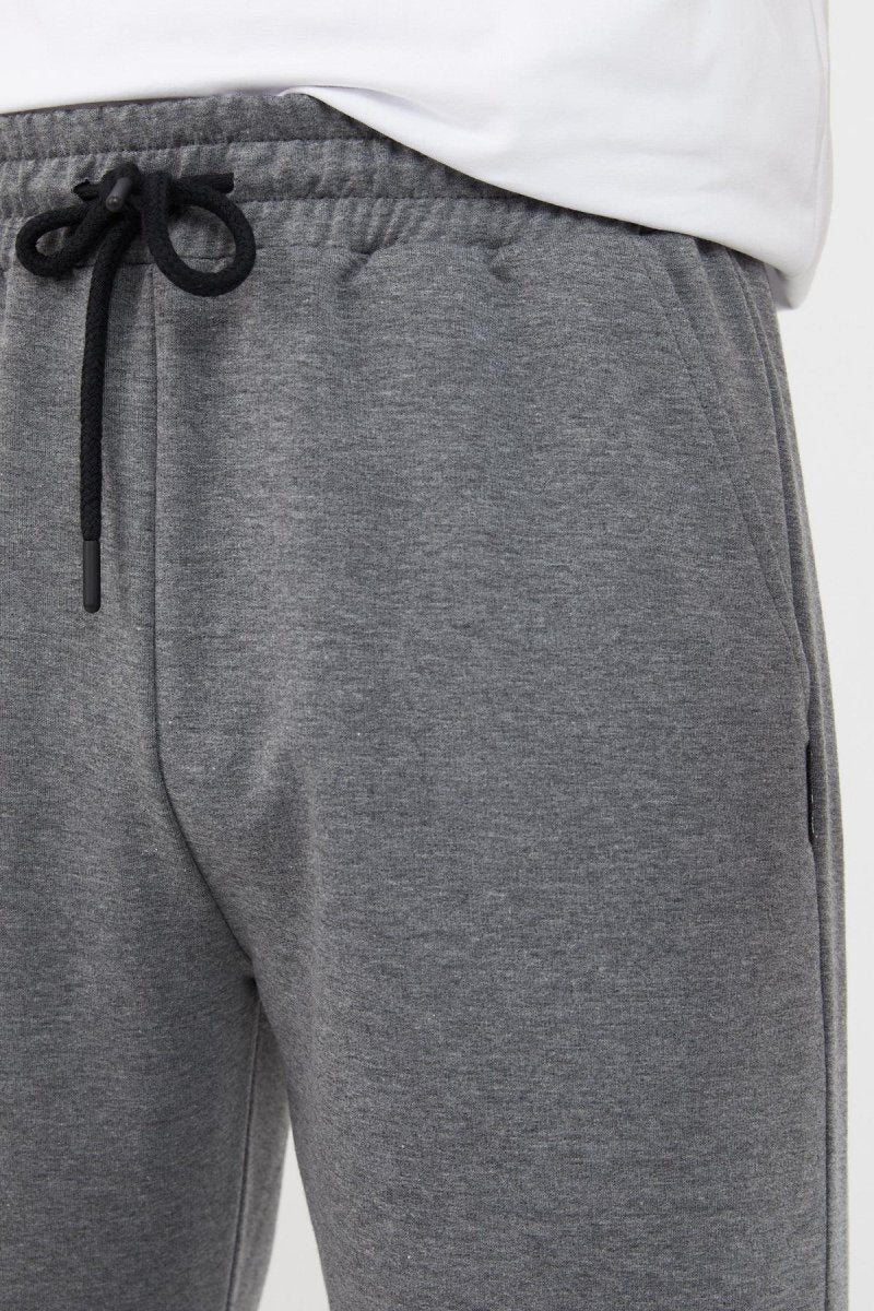 Antrasit Relaxed Fit Bisiklet Yaka Sweatshirt Düz Paça Erkek Eşofman Takımı - MMETALIC