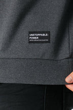 Antrasit Relaxed Fit Bisiklet Yaka Sweatshirt Düz Paça Erkek Eşofman Takımı - MMETALIC