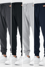 Çok Renkli 4'lü Erkek Eşofman Altı Etiketli Arka ve Yan Cepli Regular Fit - MMETALIC