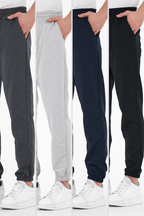 Çok Renkli 4'lü Erkek Eşofman Altı Etiketli Arka ve Yan Cepli Regular Fit Lastik Paça - MMETALIC