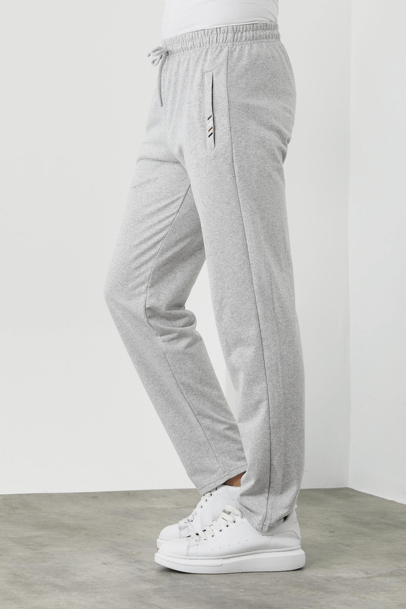 Çok Renkli Erkek Fermuar Cep Nakış Detaylı Düz Paça Rahat Kesim 4'lü Eşofman Altı Paketi - MMETALIC