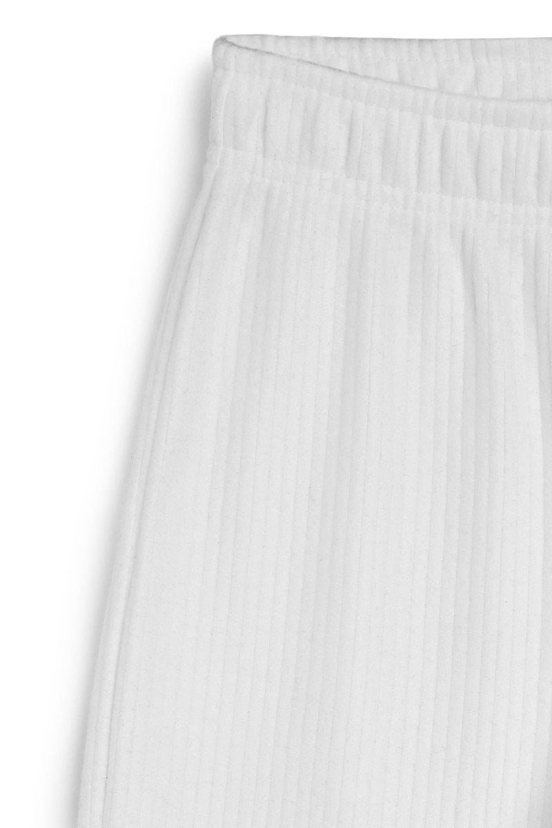 Ekru Geniş Paça Beli Lastikli Kışlık Çocuk Eşofman Altı - MMETALIC