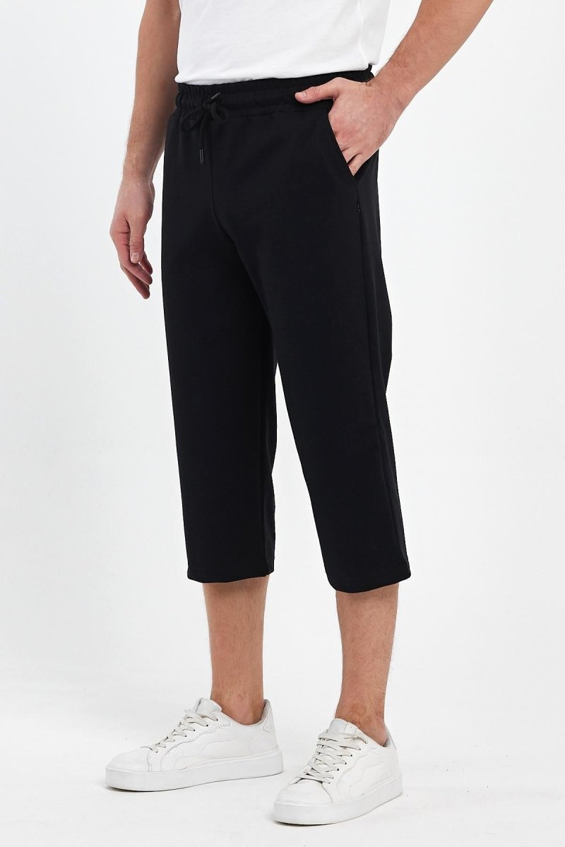 Erkek 3'Lü Yanları Cepli Bermuda Diz Altı Kapri Beli Ayarlanabilir Lastikli Uzun Şort - MMETALIC