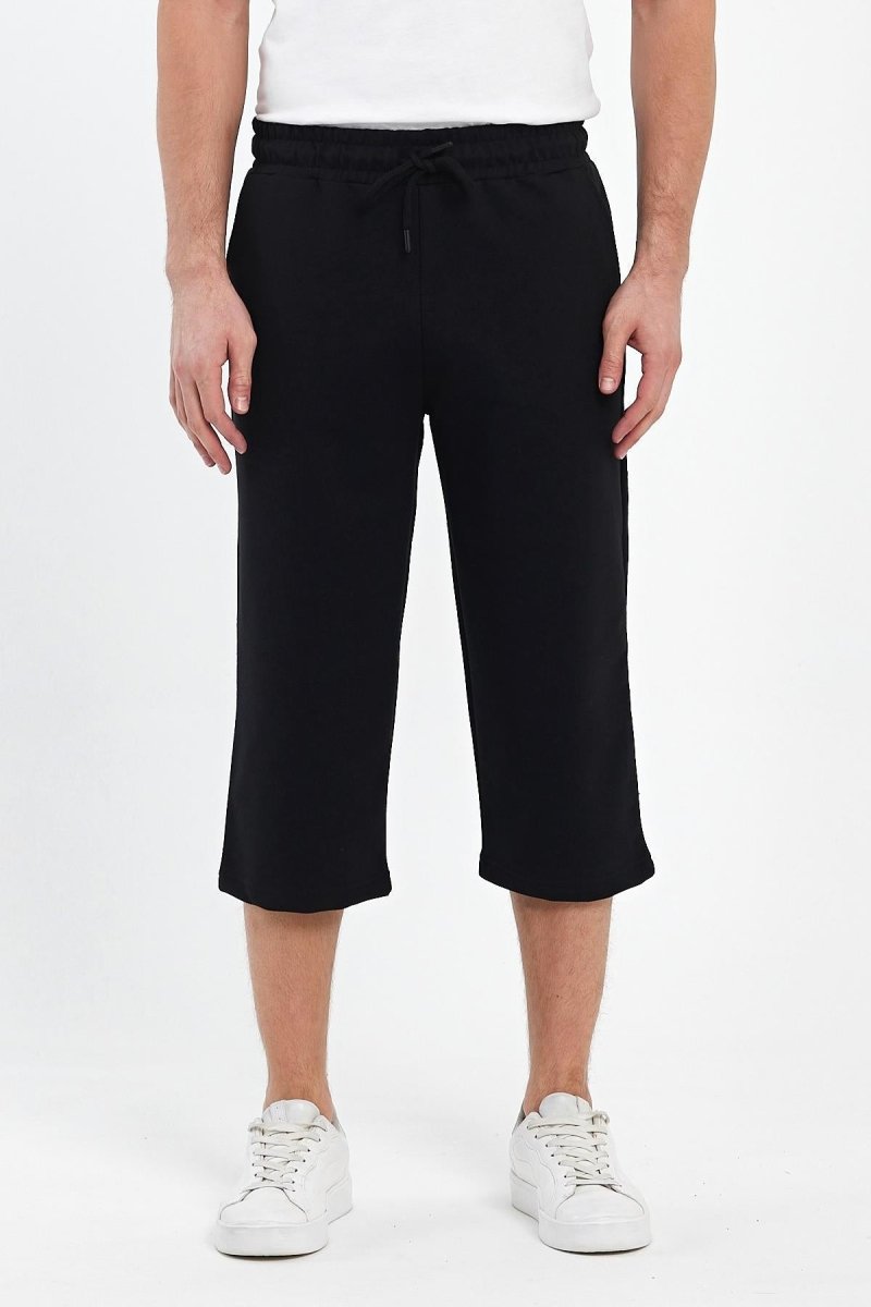 Erkek 4'Lü Yanları Cepli Bermuda Diz Altı Kapri Beli Ayarlanabilir Lastikli Uzun Şort - MMETALIC