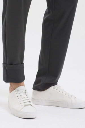 Erkek Antrasit Fermuar Cepli Beli Lastikli Dalgıç Kumaş Düz Paça Rahat Pamuklu Jogger Eşofman Altı - MMETALIC