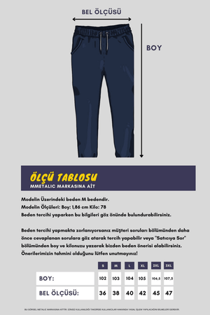 Erkek Antrasit Fermuar Cepli Beli Lastikli Dalgıç Kumaş Düz Paça Rahat Pamuklu Jogger Eşofman Altı - MMETALIC