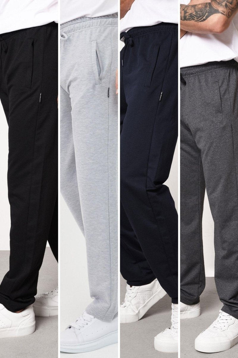 Erkek Çok Renkli Erkek Düz Paça Cep Fermuar Detaylı Rahat Kesim 4'lü Eşofman Altı Paketi MTLC046 - 4 - MMETALIC