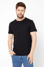 Erkek Çok Renkli T-Shirt Regular Fit Rahat Kesim Bisiklet Yaka 3'lü Basic Tişört Paketi - MMETALIC