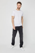 Erkek Çok Renkli T-Shirt Regular Fit Rahat Kesim Bisiklet Yaka 5'li Basic Tişört Paketi - MMETALIC