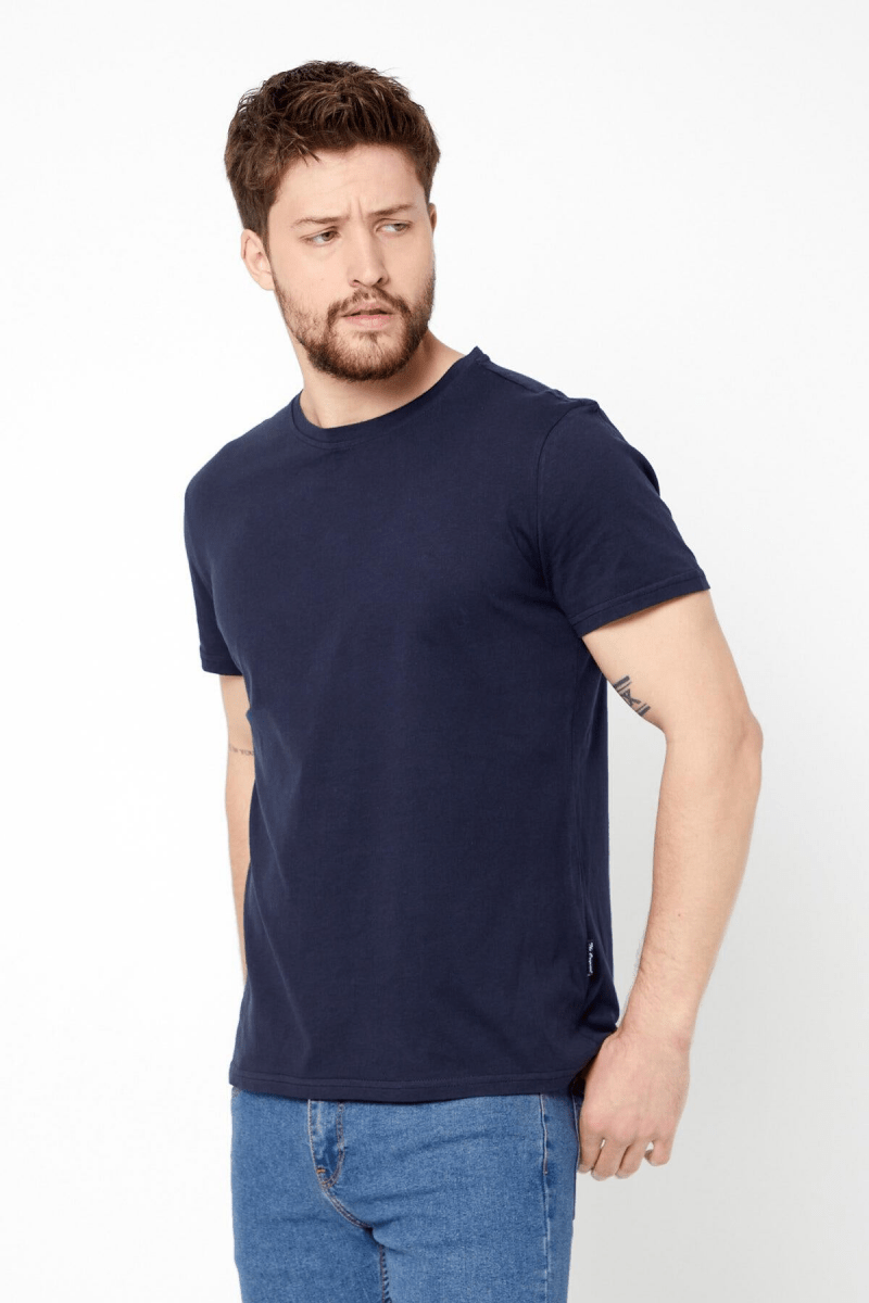 Erkek Çok Renkli T-Shirt Regular Fit Rahat Kesim Bisiklet Yaka 5'li Basic Tişört Paketi - MMETALIC