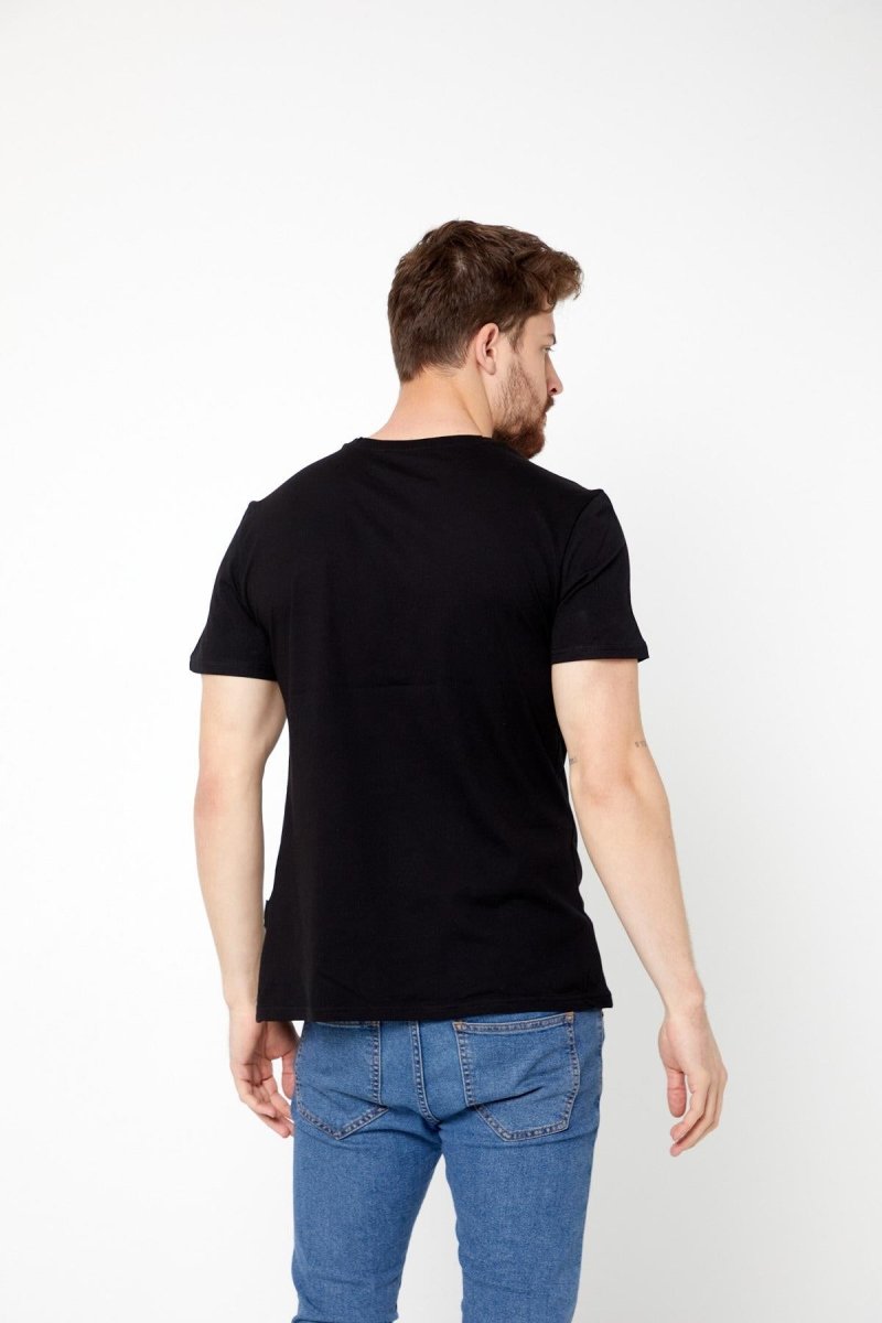Erkek Çok Renkli T-Shirt Regular Fit Rahat Kesim Bisiklet Yaka Basic Tişört - MMETALIC