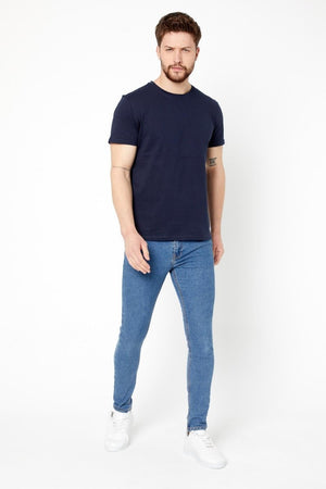 Erkek Çok Renkli T-Shirt Regular Fit Rahat Kesim Bisiklet Yaka Basic Tişört - MMETALIC