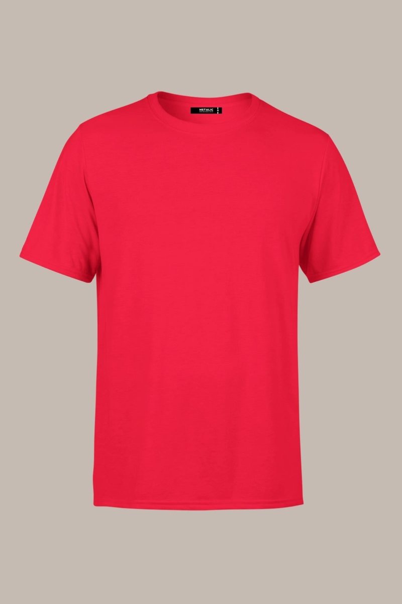 Erkek Çok Renkli T-Shirt Regular Fit Rahat Kesim Bisiklet Yaka Basic Tişört - MMETALIC