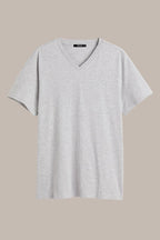 Erkek Çok Renkli T-Shirt Regular Fit Rahat Kesim V Yaka 3'lü Basic Tişört Paketi - MMETALIC