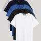 Erkek Çok Renkli T-Shirt Regular Fit Rahat Kesim V Yaka 5'li Basic Tişört Paketi - MMETALIC