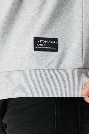 Erkek Gri Basic Bisiklet Yaka Sweatshirt - MMETALIC