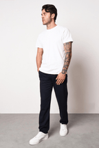 Erkek Gri Fermuar Cep Nakış Detaylı Düz Paça Rahat Kesim Eşofman Altı - MMETALIC