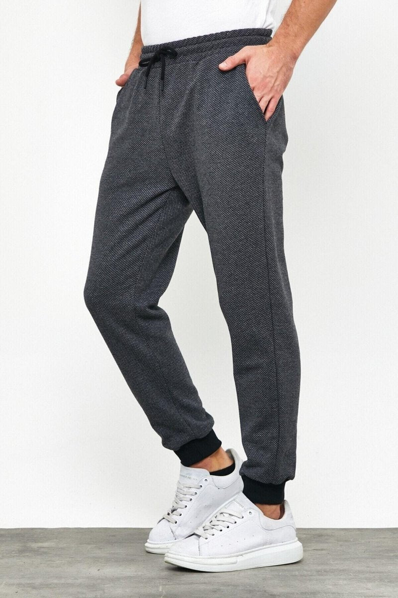 Erkek İçi Polarlı Slim Fit Paça Lastikli Jogger Eşofman Altı MTLCO52 - MMETALIC
