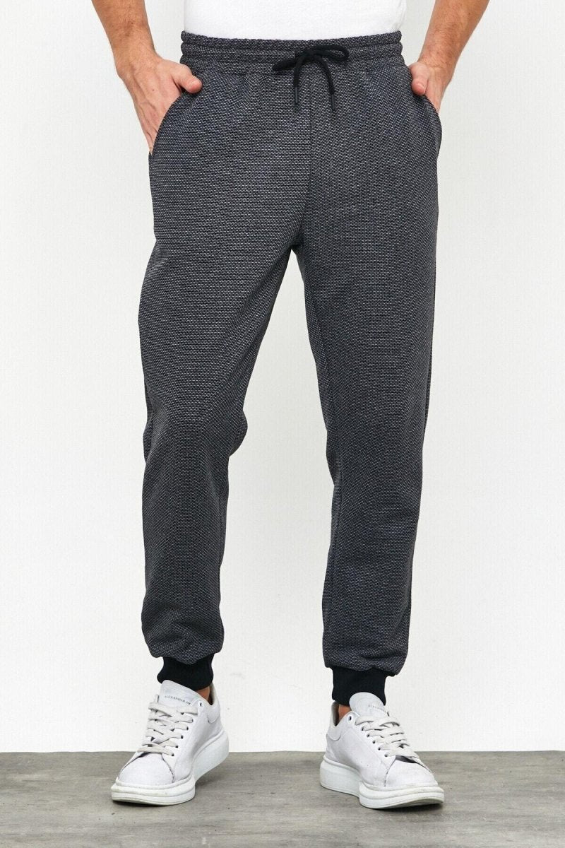 Erkek İçi Polarlı Slim Fit Paça Lastikli Jogger Eşofman Altı MTLCO52 - MMETALIC