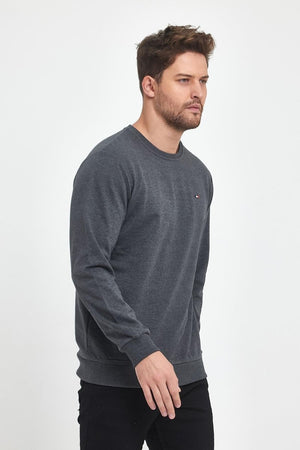 Erkek Kapüşonlu Cepli Regular Fit Sweatshirt - MMETALIC