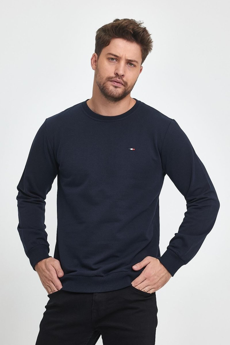 Erkek Kapüşonlu Cepli Regular Fit Sweatshirt - MMETALIC