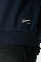 Erkek Lacivert Basic Bisiklet Yaka Sweatshirt - MMETALIC