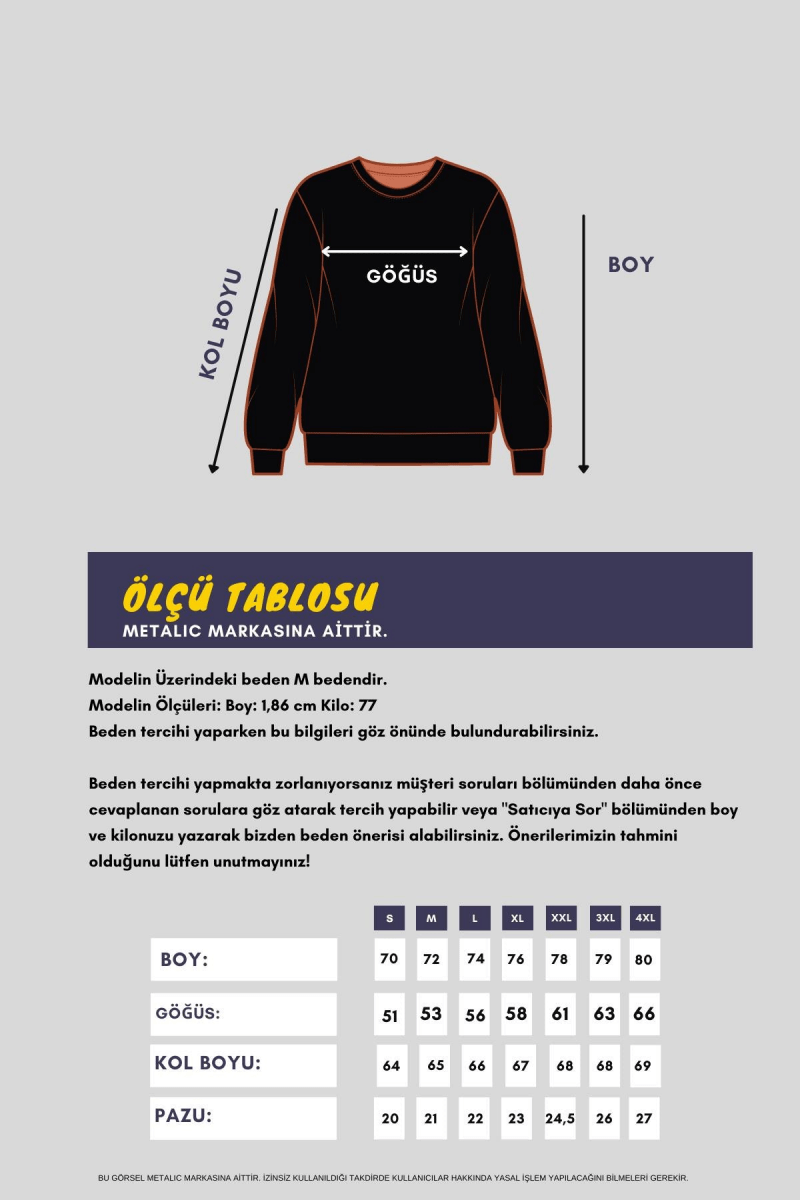 Erkek Lacivert Çift Bisiklet Yaka Baskı Detaylı Standart Rahat Kesim Sweatshirt - MMETALIC